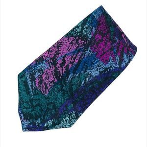Hardy Aimes 80’s Tie Purple Pink Green Blue